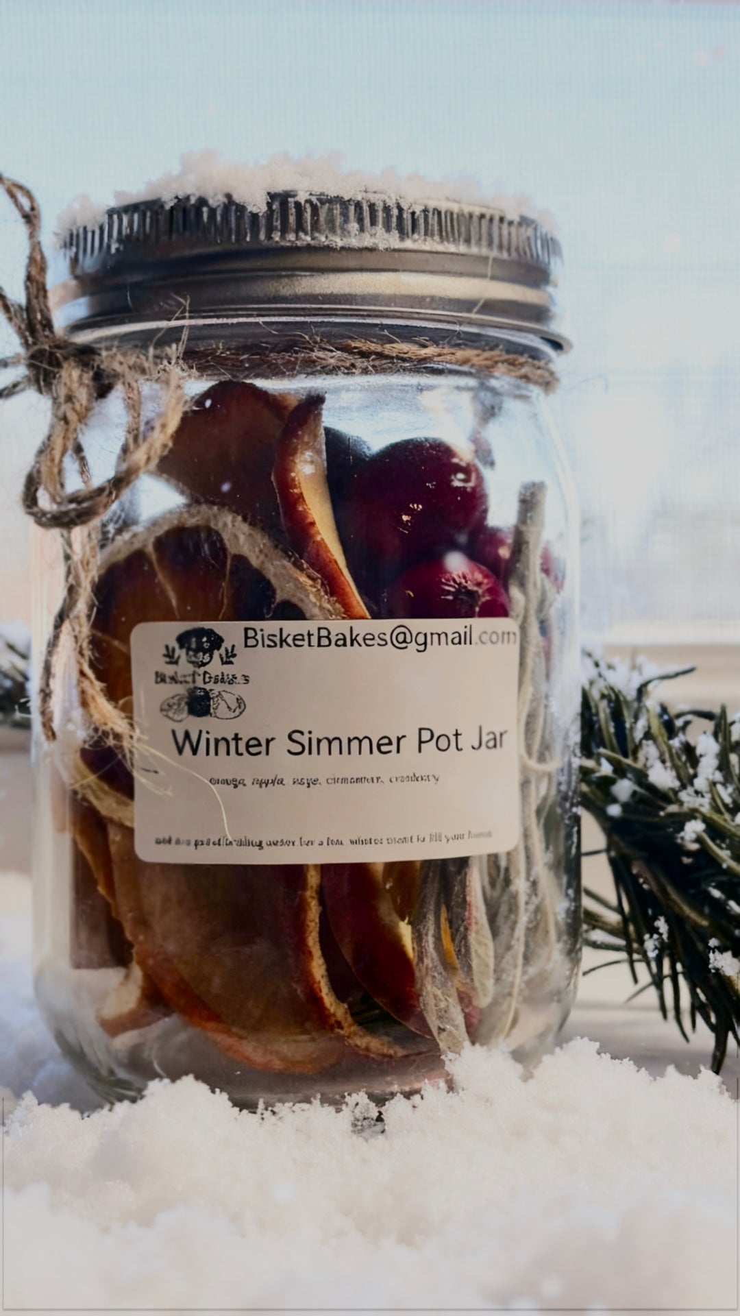 Winter Simmer Pot Jar